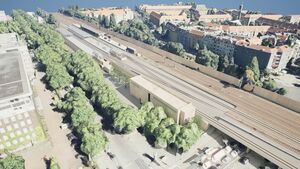 Visualisierung des Bahnhofs Jungfernheide